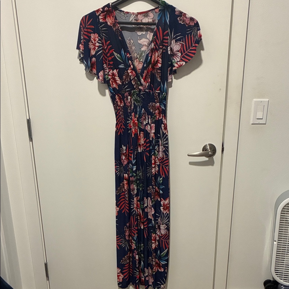 Floral Navy Maxi Dress